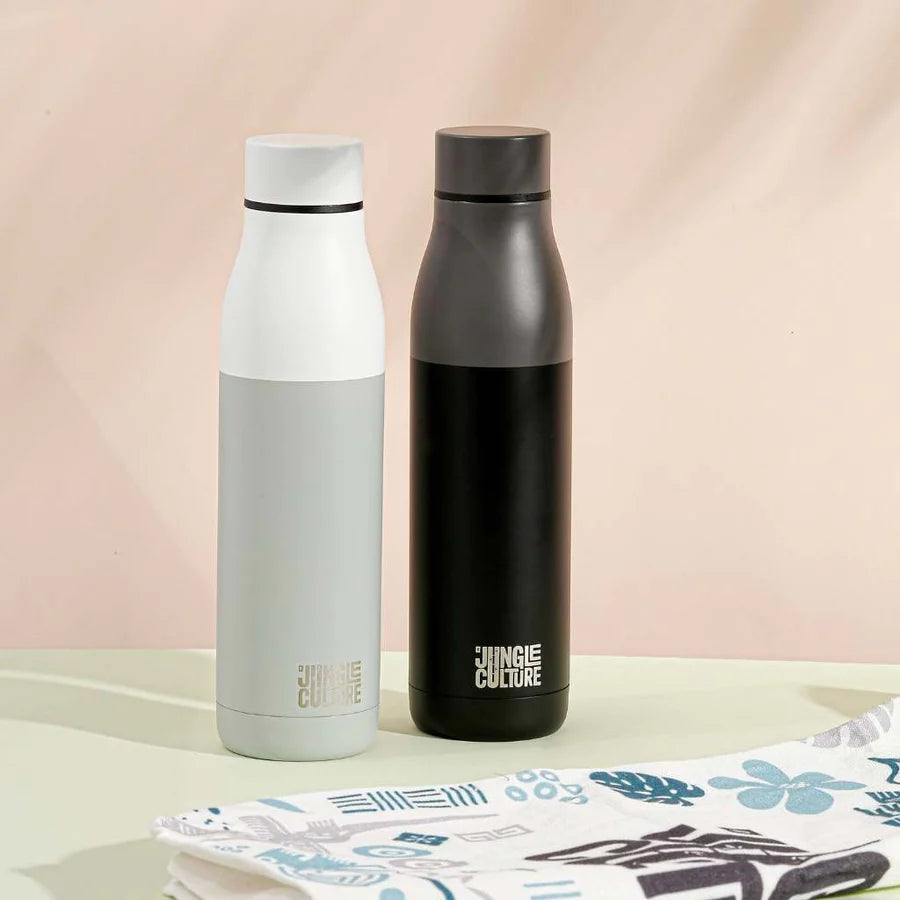 Insulated Stainless Steel Water Bottle - Black (650ml)