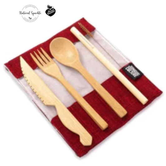 Switch to Sustainable Dining with Bamboo Cutlery Sets UK by Natural Sparkle
