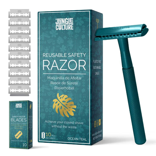 Safety Razor (Teal) - Blades Included