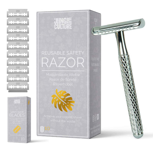 Safety Razor (Silver) - Blades included