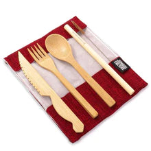 Bamboo Cutlery Set Various Colours