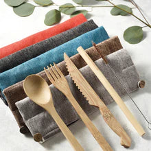 Bamboo Cutlery Set Various Colours